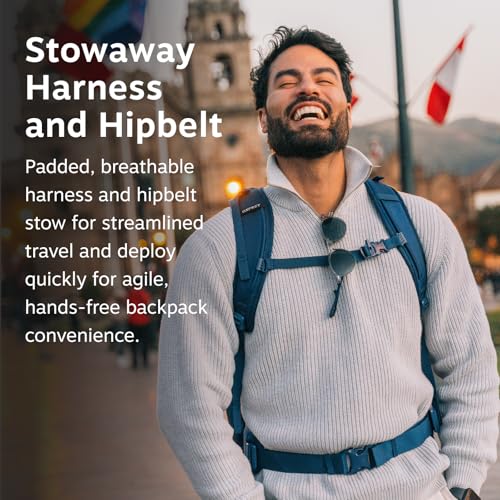 Osprey Farpoint 40L Men's Travel Backpack - Carry On Bag with Laptop Sleeve and Toiletry Pocket, Black