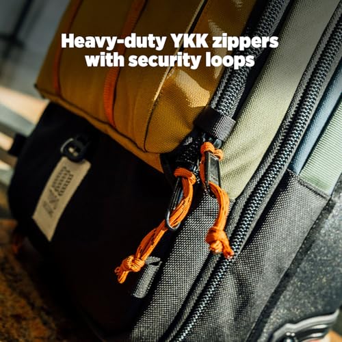 Topo Designs Global Travel Roller Bag Suitcase, Carry-On Friendly, 3 Carry Options, Smooth Heavy Duty Wheels, Telescoping Handle, Designed in Denver CO USA, PFAS Free (Olive/Olive)