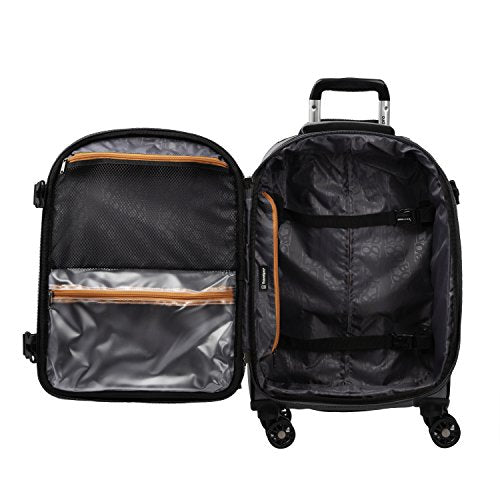 Travelpro Bold Softside Expandable Carry on Spinner Luggage, Carry on 21-Inch, Grey/Black