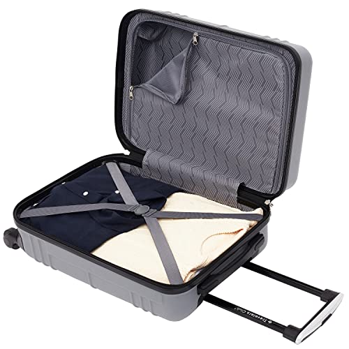 Travelers Club 22" Richmond Spinner Carry-On Luggage, Charcoal