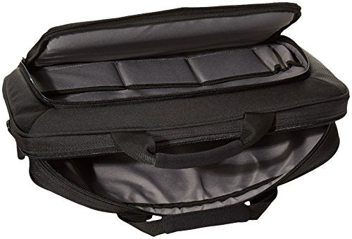 Amazon Basics 15.6 inch Laptop and Tablet Case Shoulder Bag with Compartments and Front Pocket, Black