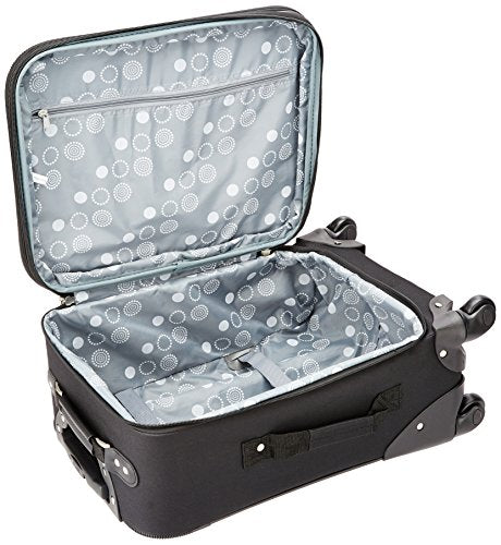 Rockland Pasadena Expandable Spinner Carry-on 19", Black