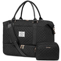 LOVEVOOK Travel Duffle Bag, Weekender Bags for Women with Shoe Compartment, Carry on Overnight Bag with Toiletry Bag, Gym Duffel Bag with Wet Pocket, Hospital Bags for Labor and Delivery, Black