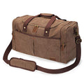 S-ZONE Canvas Duffel Bag for Travel 65L Weekender Overnight Travel Bags with Shoes Compartment for Men
