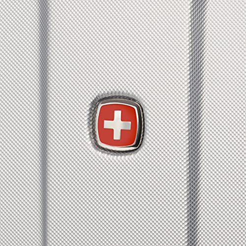 SwissGear 3750 Hardside Luggage with Spinner Wheels, Silver, 2-Piece Set (18.5/23)