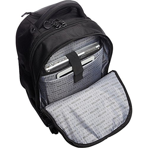 Kenneth Cole REACTION 17" Polyester Dual Compartment 4-Wheel Laptop Backpack, Black
