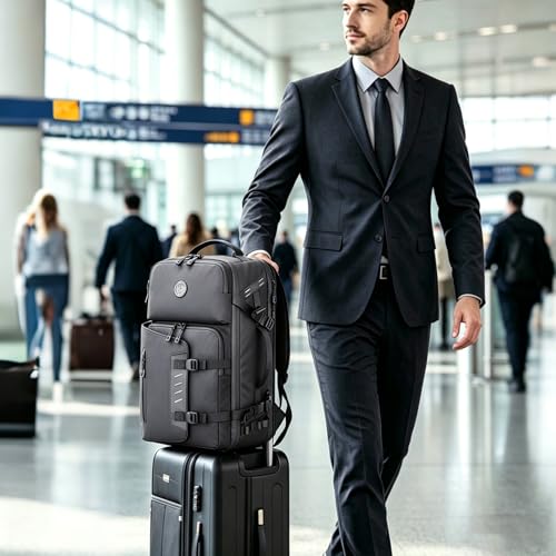 SWICKY 40L Travel Backpack for Men – TSA Friendly Carry-On, 17.3" Laptop Sleeve, Water-Resistant, Quick-Access Phone Pocket, Large Weekender for Travel & Commute