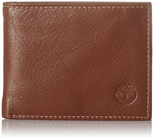 Timberland Men's Wellington Leather Rfid Bifold Commuter Security Wallet, Cognac, One Size