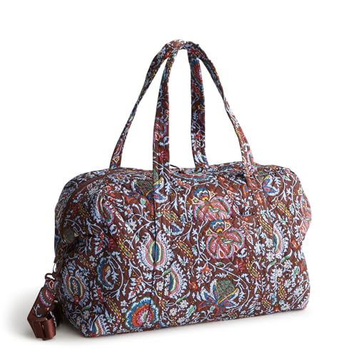 Vera Bradley Women's Premium Cotton Miramar Weekender Travel Bag, Marrakesh Cinnamon, One Size