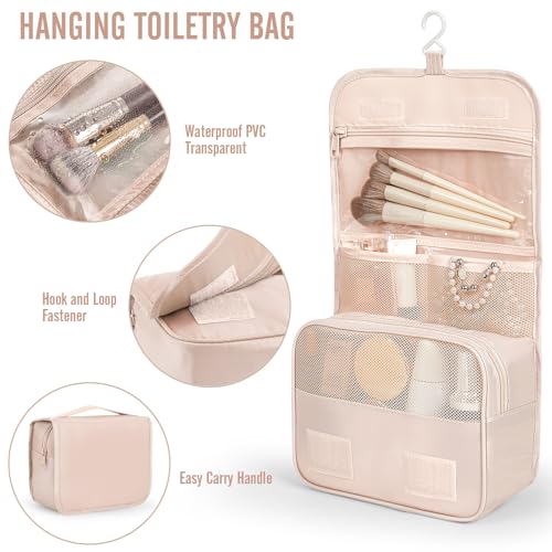Veken 8 Set Packing Cubes for Cruise Ship Essentials,Beach Vacation Travel Accessories with Hanging Toiletry Bag,Suitcase Organizer for Luggage,Personalized Birthday & Retirement Gifts for Women Mom