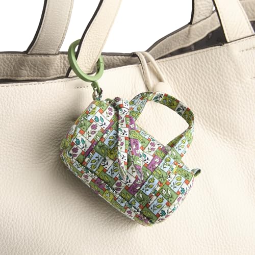 Vera Bradley Women'sPremium Cotton Original Duffel Bag Charm, Ribbon Plaid, One Size