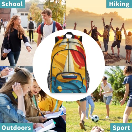 TropicalLife Nautica Sailboat Large Laptop Backpack