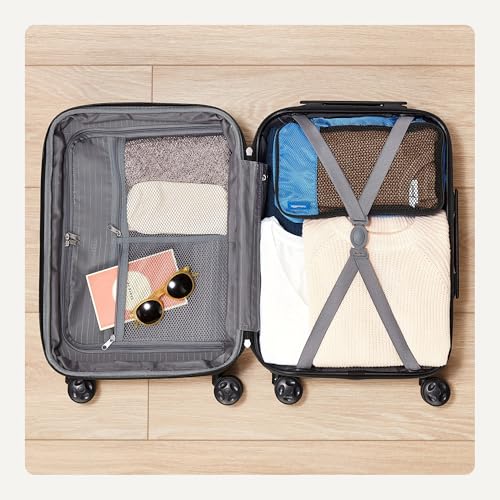 AmazonBasics 68 cm Navy Blue Hardsided Check-In Trolley
