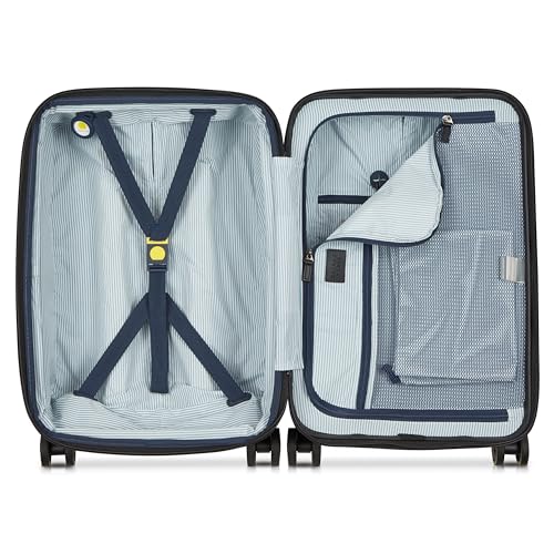 DELSEY PARIS Cadence Hardside Expandable Luggage with Spinner Wheels, Deep Black, Carry On 20 Inch