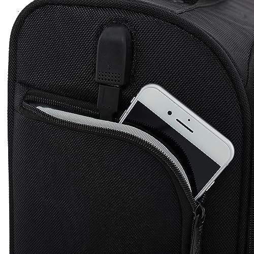 Wrangler 17" Underseat Spinner Carry-On Luggage, Charcoal
