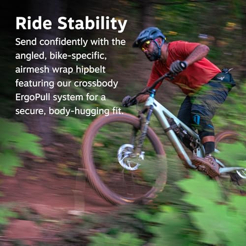 Osprey Savu 5L Biking Waist Pack for Men & Women - Mountain Bike Hydration Belt with Bottle Pockets, Pediment Grey/Dust Print, Extended Fit