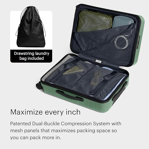 Away Bigger Carry-On Luggage - 23-Inch Lightweight Hardside Suitcase with 360° Spinner Wheels, Interior Compression System, TSA-Approved Lock - Sea Green