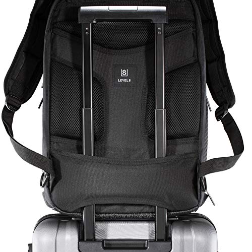 LEVEL8 Gibraltar Aluminum Carry On Luggage 20" Inch with Laptop Backpack