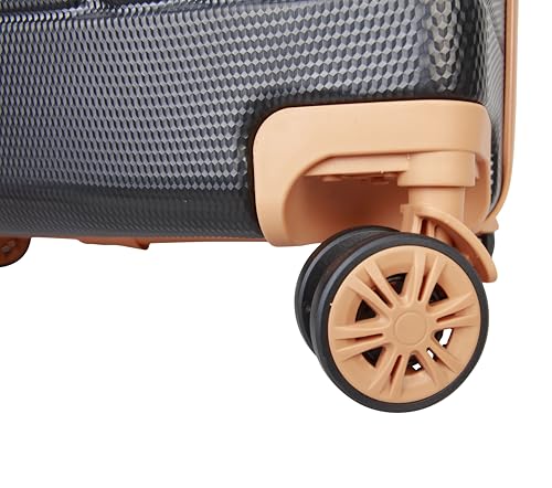 Dockers Hooper Hardside Expandable 8-Wheel Spinner Travel Carry On Luggage, 20-Inch, Black