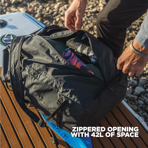 NOMATIC Navigator Collapsible Duffle Bag - 42L Travel Backpack for Men and Women - Weekender Bag - Black Backpack