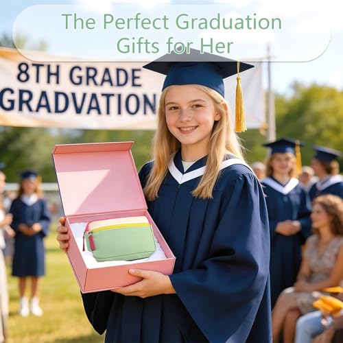 cotmcor Fanny Pack Birthday Graduation Gifts for 7 8 9 10 11 12 13 Year Old Teen Girls Her Kids, Preppy Cute Trendy Stuff Colorblock Crossbody Bag Adjustable Belt Bags for Travel Essentials