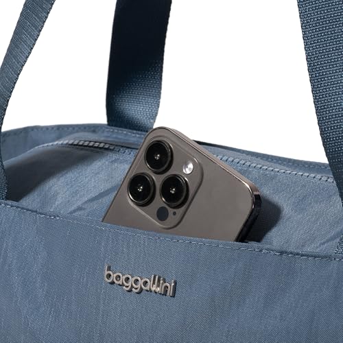 Baggallini Carryall Laptop Tote - Medium 12x19 Inch Travel Crossbody Shoulder Bag