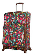 Lily Bloom Design Pattern 28" Luggage Softside Expandable With Double Spinner Wheels, Large Lightweight Suitcase Checked Bag For Women