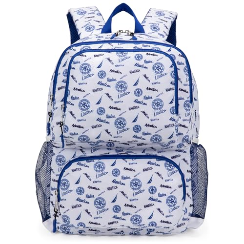 Nautica Kids Backpack for School | Kindergarten Elementary Kids Backpack | 17" Tall | Varsity