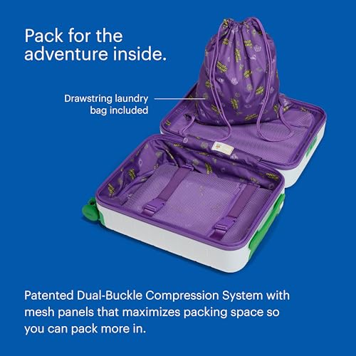 Away Toy Story 5 Kids Carry-On Luggage - 19-Inch Lightweight Hardside Suitcase with 360° Spinner Wheels, Interior Compression System, TSA-Accepted Lock - Buzz Lightyear Purple
