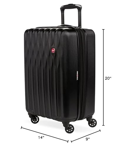 SwissGear 8018 Expandable Luggage, Hard Shell Carry-On Luggage with Spinner Wheels
