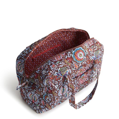 Vera Bradley Women's Premium Cotton Miramar Weekender Travel Bag, Marrakesh Cinnamon, One Size