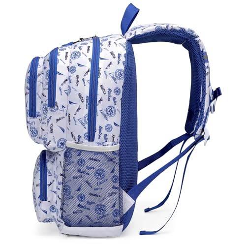 Nautica Kids Backpack for School | Kindergarten Elementary Kids Backpack | 17" Tall | Varsity