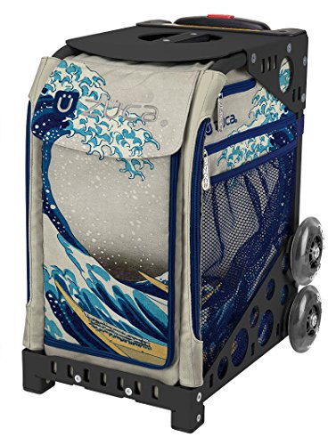 ZUCA Great Wave Sport Insert Bag with Black Frame (Non-Flashing Wheels), and Special Set of 5 Packing Pouches + Toiletry Bag Bundle