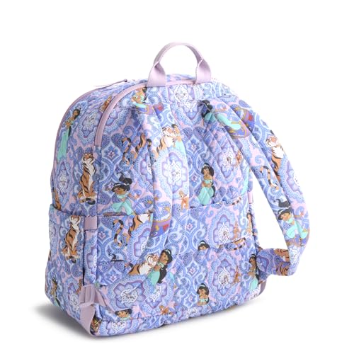 Vera Bradley Women's Disney Premium Cotton Bancroft Backpack – 15" Laptop Sleeve – Jasmine Intricate Medallions, 24L