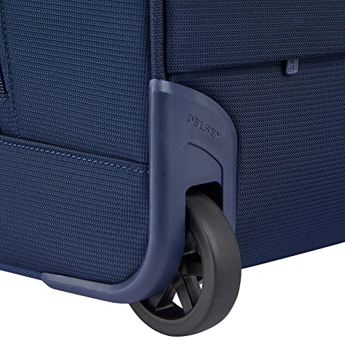 DELSEY PARIS Helium DLX Softside Luggage Under-Seater with 2 Wheels, Navy Blue, Carry on 16 Inch