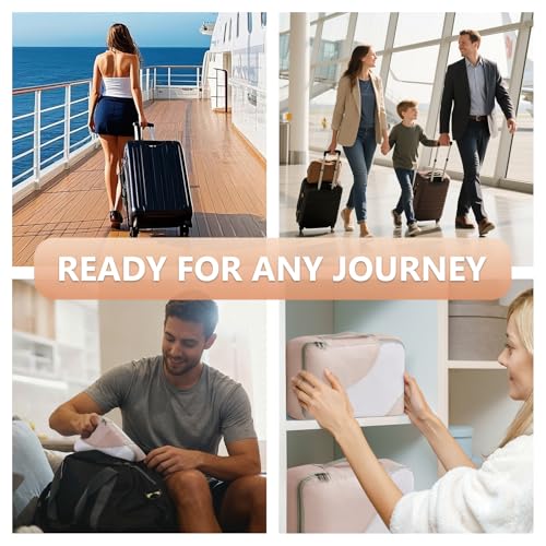 10 Set Packing Cubes for Travel, Gifts for Women Mom,Anti-Tearing Suitcase Organizer for Luggage with Shoe & Hanging Toiletry Bag,OlarHike Vacation Essentials & Accessories for Cruise Ship