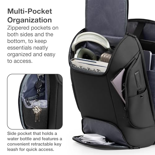 Traveler's Choice Breenon 19-Inch Laptop Backpack with USB Port, Black