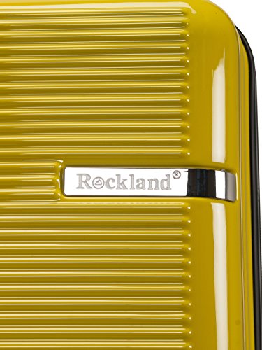 Rockland Horizon Hardside 3 Piece Spinner Wheel Luggage Set, (20"/24"/28"), Yellow