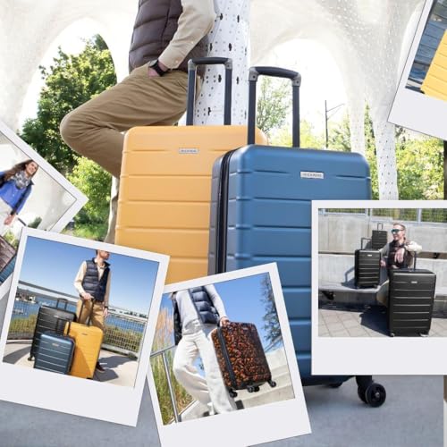 Ricardo Beverly Hills Cambria Hardside Luggage | Stylish Suitcase with Wheels for Effortless Travel, Expandable and Secure TSA-Locked Packing 29-inch Large Checked (Tortoise, Checked Large 29-Inch)