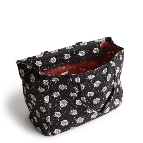 Vera Bradley Women's Premium Cotton Knollton Travel Tote, Feathery Bouquets, One Size