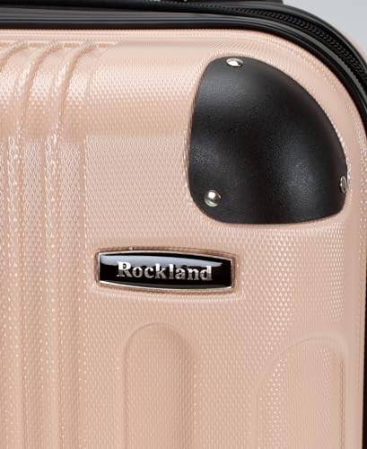 Rockland London Hardside Spinner Wheel Luggage, Champagne, Carry-On 20-Inch, 22"X13. 5"x10" (with wheels)