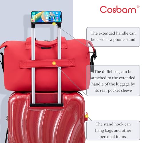 Cosbarn Luggage Sets 3 Piece Suitcases with Wheels, Suitcase Set, ABS+PC Hardshell Luggage with Phone Holder, Lightweight Carry on Luggage with TSA Lock Spinner Wheels