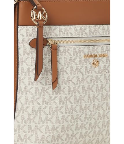 Michael Kors Jet Set Charm Small Flat Crossbody Bag, Gold-Tone Hardware/Vanilla/Acorn, One Size