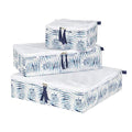 Ricardo Beverly Hills Indio Packing Cubes, Ultra-Lightweight with See-Through Mesh Lid, Pull-Tabs for Easy Zipping Access, Exclusive Stylish Botanical-Print Lining, Fern, 3-Piece Set