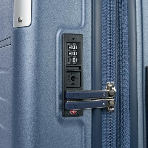 Travelpro Platinum Elite Hardside Expandable Spinner Wheel Luggage TSA Lock Hard Shell Polycarbonate Suitcase, Dark Sky Blue, Checked-Medium 25-Inch
