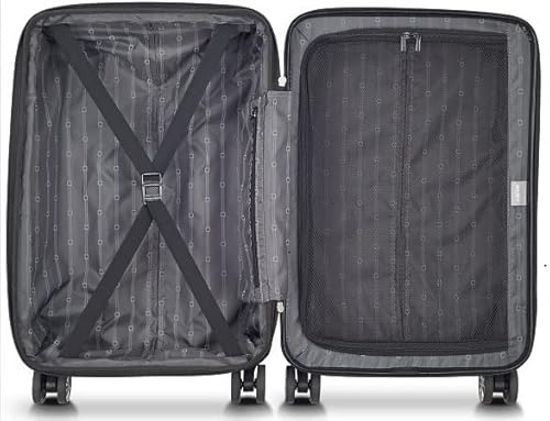 DELSEY PARIS Jessica Hardside Expandable Luggage with Spinner Wheels (Rose Gold, Checked-Large 29-Inch)