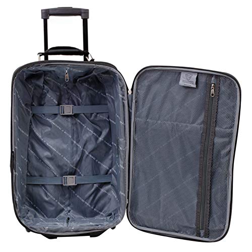 Travelers Club 3 Piece Bowman Luggage Set, Black Carry