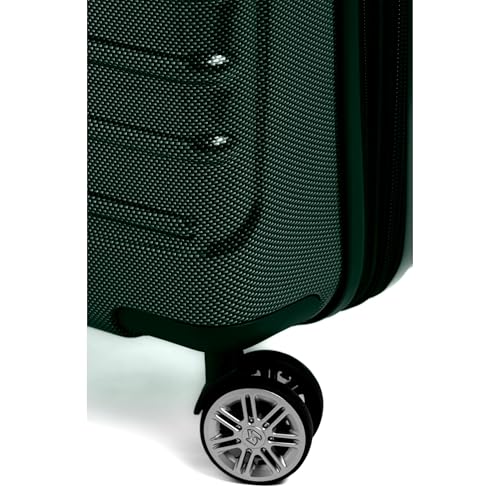Gabbiano Vintage 3-Piece Luggage PC Hard Shell Set – Expandable Polycarbonate Luggage Set with Spinner Wheels, TSA Lock, Hardside Vintage Luggage Sets (Green, Carry-On 21")