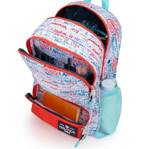 Nautica Backpack for Kids | Kindergarten, Elementary Children Backpack | 16" Tall | Graffiti