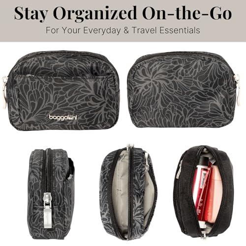 Baggallini Mini Cosmetic Pocket - Lightweight 5x3 Inch Makeup Bag - Travel Essentials Makeup Organizer